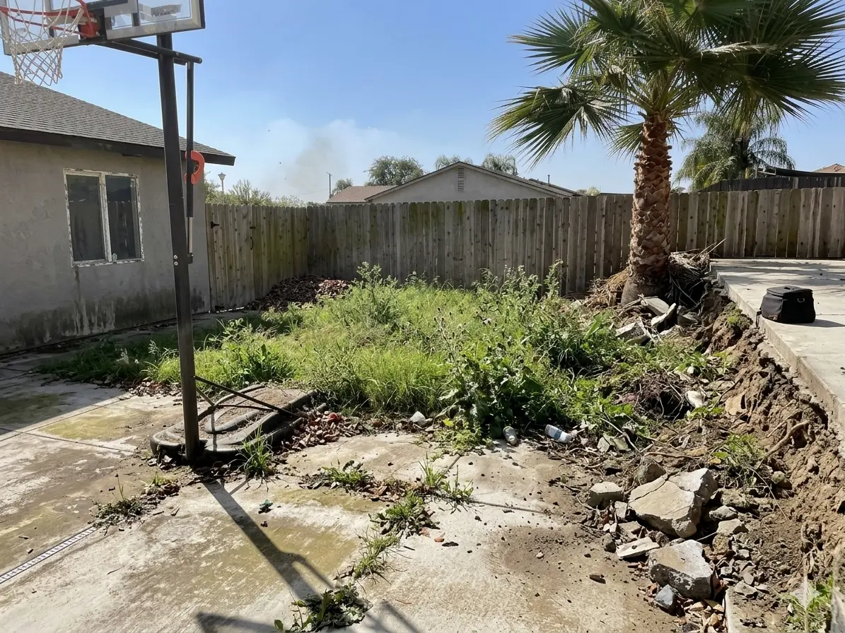 Backyard after renovation