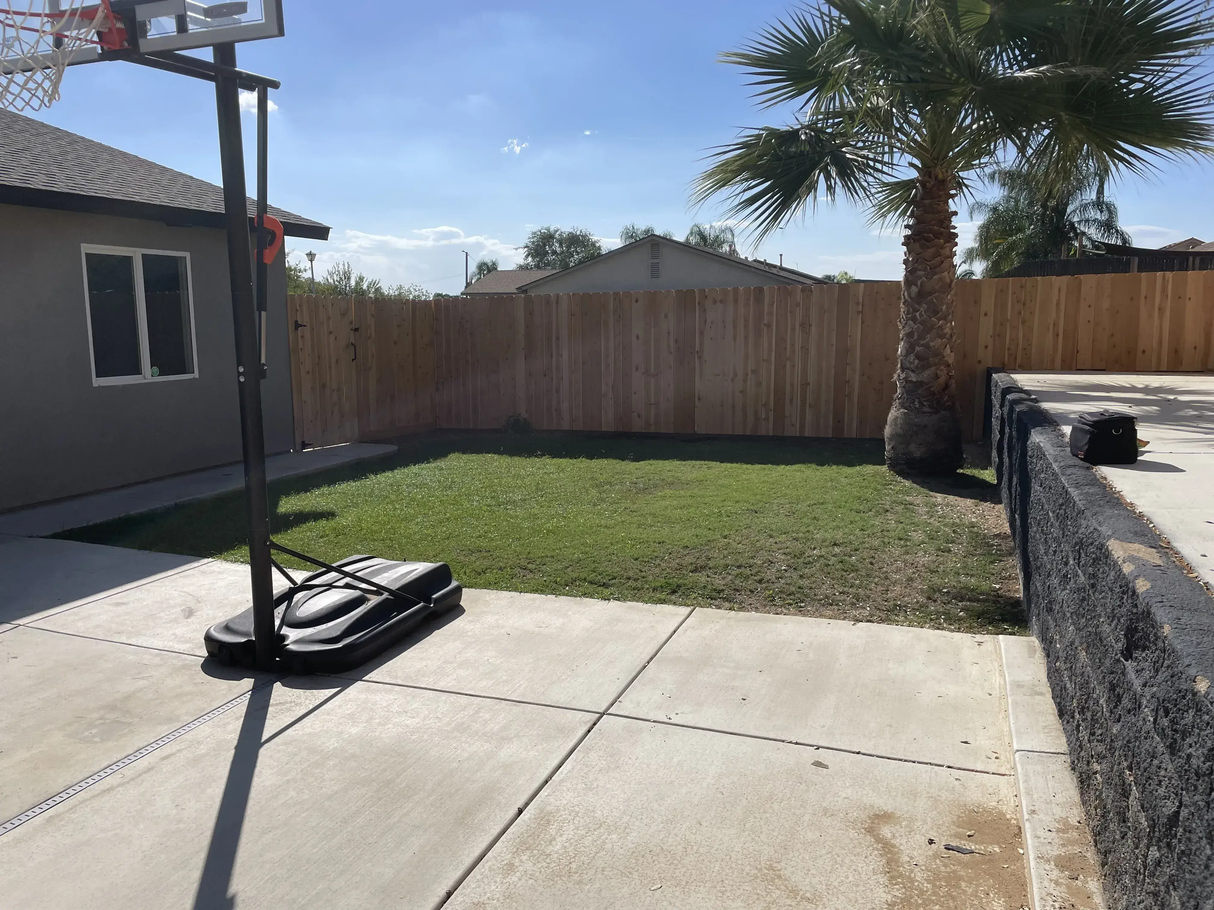 Backyard before renovation